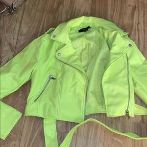 Like green leather coat